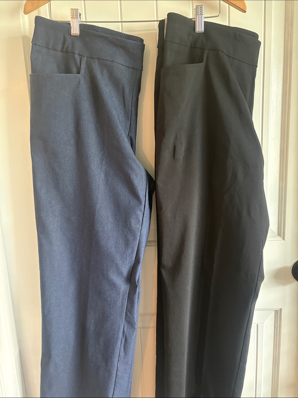 Time and Tru Women's Pull-On Trousers - Navy and Black